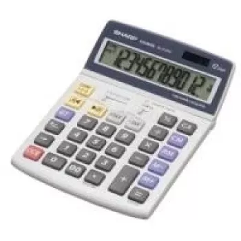 Sharp EL2125C kalkulators Galda Finanšu Melns, zils, pelēks