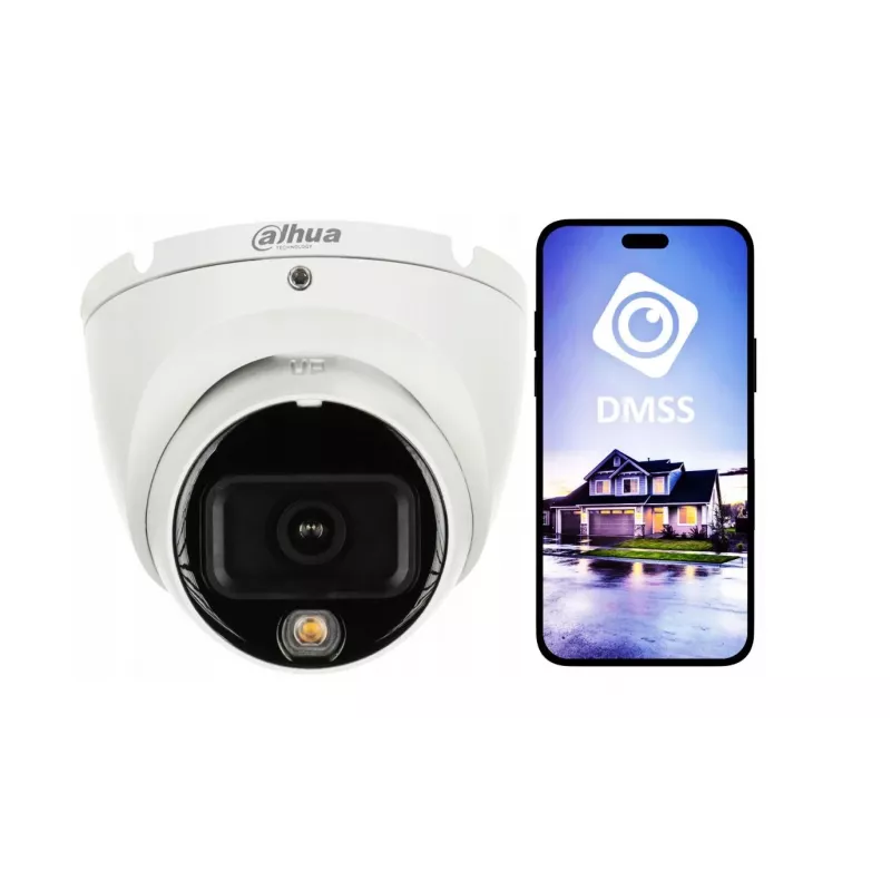 DAHUA IP drošības kamera IPC-HDW1639T-A-IL-0280B-S6 — 8MP, 2,8 mm fiksēts objektīvs, IR 30 m, IP67, PoE