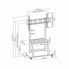 Gembird TVS-100F-01 statīvs izkārtņu displejiem 2.54 m (100) Melns