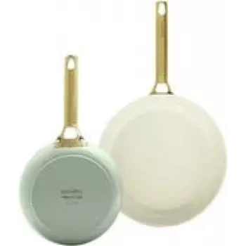Pannu komplekts GreenPan Padova Reserve — alumīnijs, 20 cm & 26 cm, zaļa/dzeltena (2 gab.)