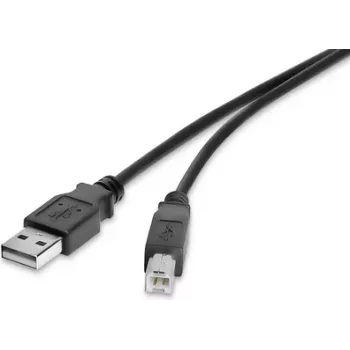 USB kabelis Renkforce RF-4463067 0,5 m USB A USB B melns