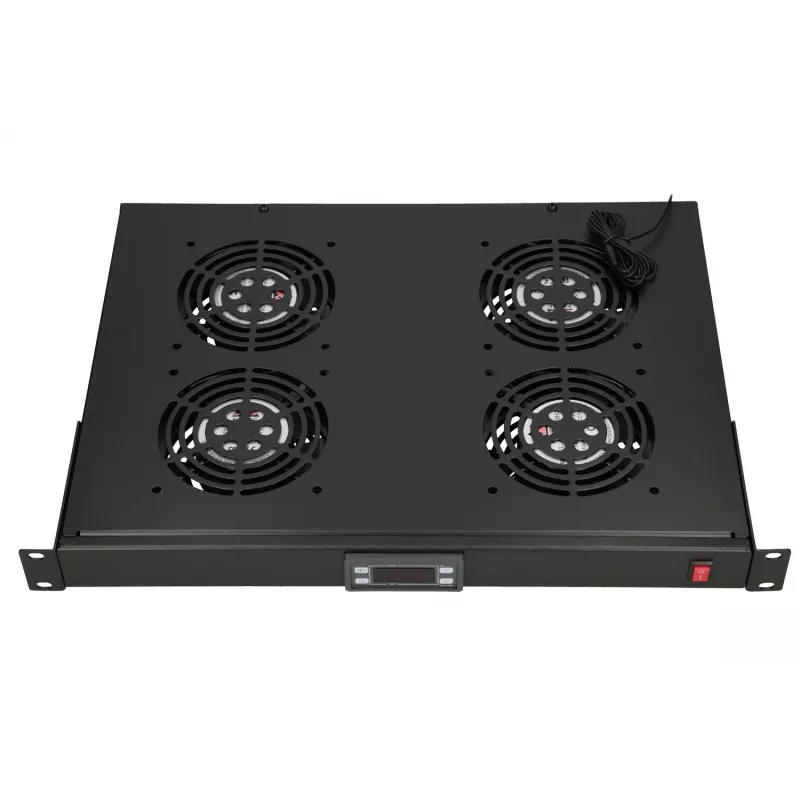 Ventilatoru panelis Extralink 19 collu 4 ventilatori ar termostatu
