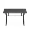 Spēļu galds huzaro Hero 1.6 Melns — taisns MDF/oglekļa galda virsma 1200×600×750 mm, metāla rāmis