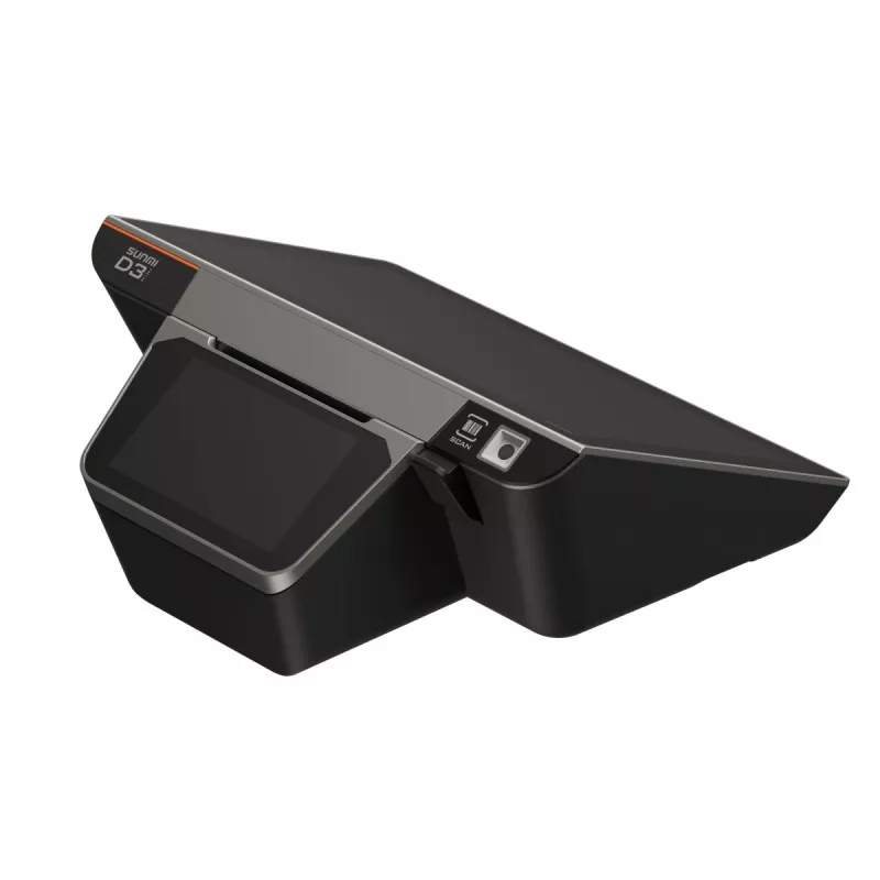 POS terminālis SUNMI D3 MINI 10,1 collu projicēts kapacitīvs skārienekrāns ar USB un Bluetooth savienojumu