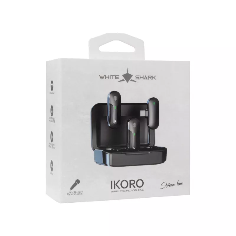 White Shark DSM-05 Ikoro melna/pelēka ergonomiska pele