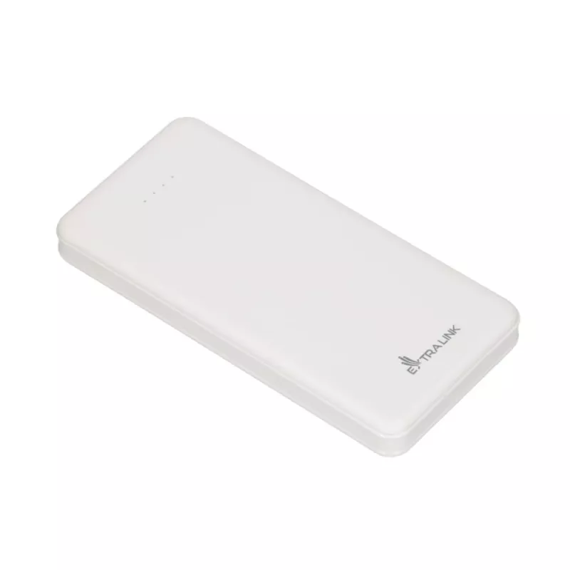 Ārējais akumulators Extralink EPB-078W 10000 mAh Balts, USB-C, 10 W izeja, uzlādē līdz 2 ierīcēm