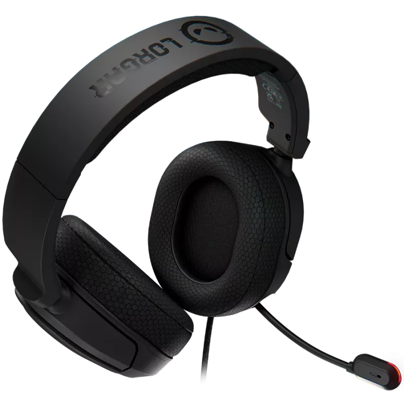 LORGAR Kaya 460, USB spēļu austiņas ar mikrofonu, CM108B, RGB fona apgaismojums, Plug&Play, USB-A savienojuma kabelis 2m, auduma ausu spilventiņi, izmērs: 192*184.7*88mm, 0.329kg, melns
