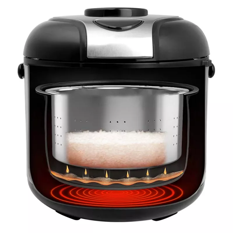 Rīsu vārāmais GASTROBACK Rice Control Low Carb & Steam, 3 L, 450 W, melns/nerūsējošais tērauds