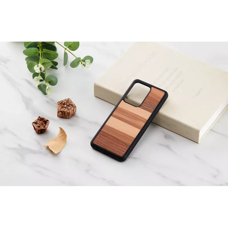 Aizsargājošs tālruņa maciņš man and wood Galaxy S20 Ultra — melna koka apdare