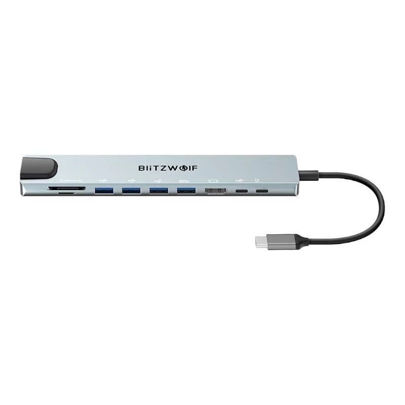 Dokstacija Blitzwolf BW-TH5 10in1 USB-C (sudraba)