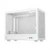 Datora korpuss DeepCool CH160 PLUS WH Small Form Factor balts, microATX, rūdīts stikls, USB-C
