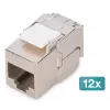 Digitus CAT 6A kompaktais keystone modulis ekranēts bezinstrumentu montāža 12 gab.