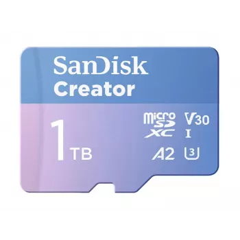 SanDisk Creator MicroSD atmiņas karte 1TB ar augstu pārsūtīšanas ātrumu līdz 190 MB/s