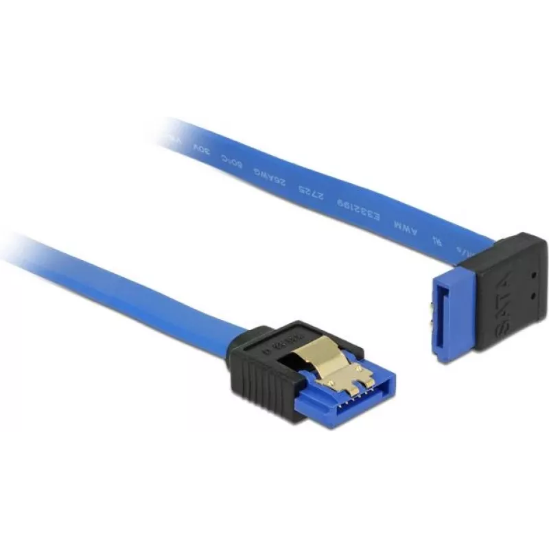 SATA kabelis DeLOCK 84995 0,2 m SATA 7-pin melns zils