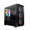 Montech X5M (B) Micro Tower PC korpuss — Micro‑ATX/Mini‑ITX, 3x120mm priekšā, 1x120mm aizmugurē, atbalsta ATX barošanas bloku, 2x3.5 collu + 4x2.5 collu, Melns