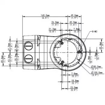 ALLNET ALL-CAM2488-LVEN drošības kameras sienas stiprinājums ar sadales kārbu