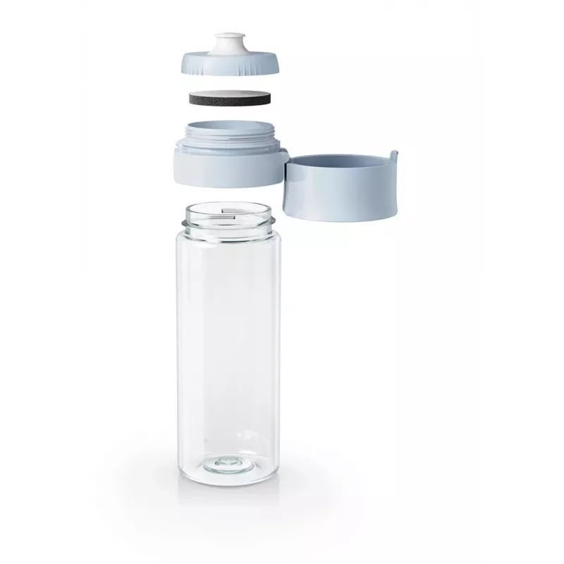 Filtrēšanas pudele BRITA Vital Pastel Blue 600 ml ar 2 MicroDisc filtriem, bez BPA, mazgājama trauku mašīnā