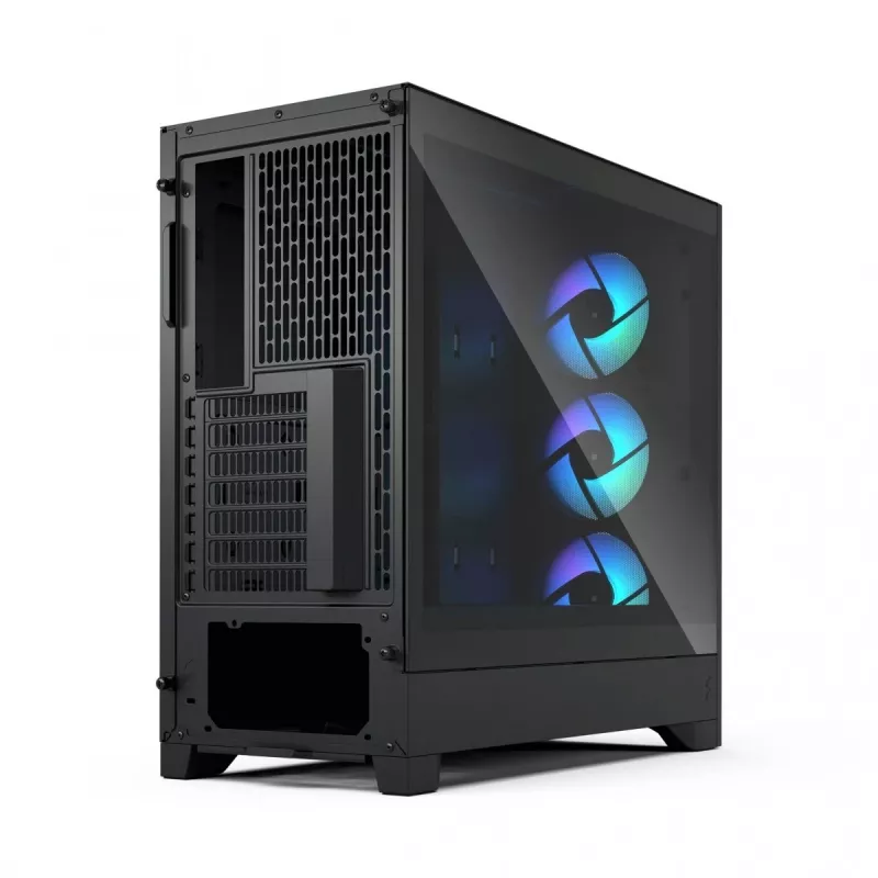 PC Case Fractal Design Pop 2 Air Melns TG RGB Midi Tower — ATX/Micro-ATX/Mini-ITX, 3x120mm priekšā, 1x120mm aizmugurē, 2.5 collu+3.5 collu nodalījumi