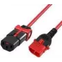ACT Powercord C13 IEC Lock+ - C14 IEC Lock Dual Locking sarkans 3 m, PC3617