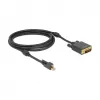 Video kabeļa adapteris DeLOCK 83726 Mini DisplayPort uz DVI 2m Melns