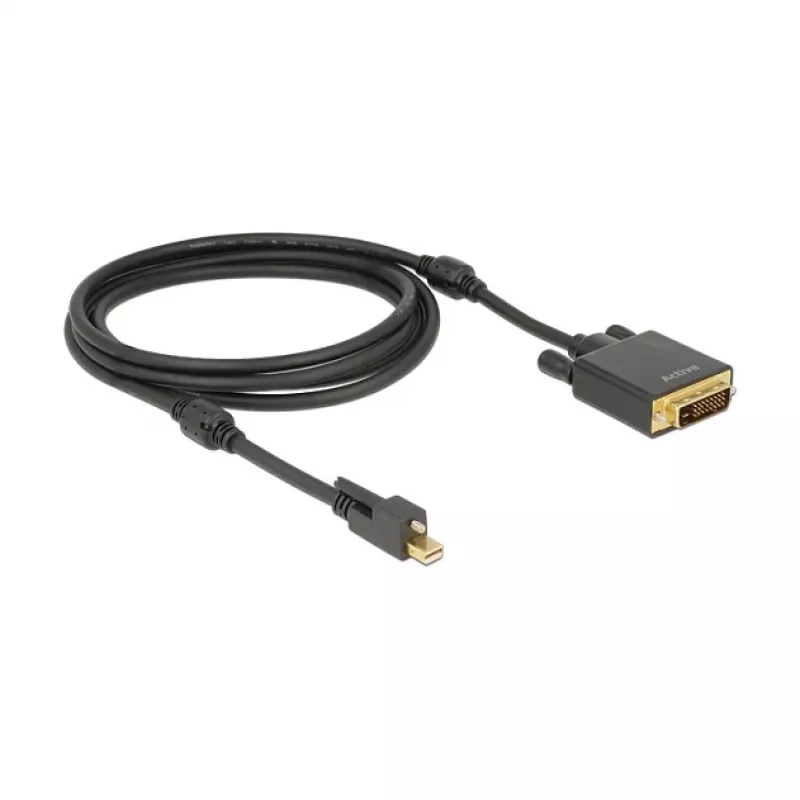 Video kabeļa adapteris DeLOCK 83726 Mini DisplayPort uz DVI 2m Melns