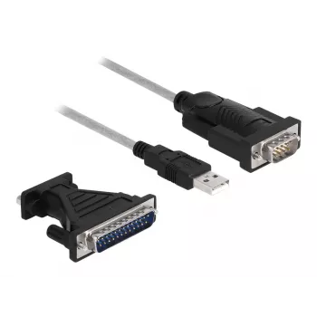 DeLOCK Adapteris USB 2.0 Type-A uz seriālo RS-232 D-Sub 9 + D-Sub 25