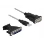 DeLOCK Adapteris USB 2.0 Type-A uz seriālo RS-232 D-Sub 9 + D-Sub 25
