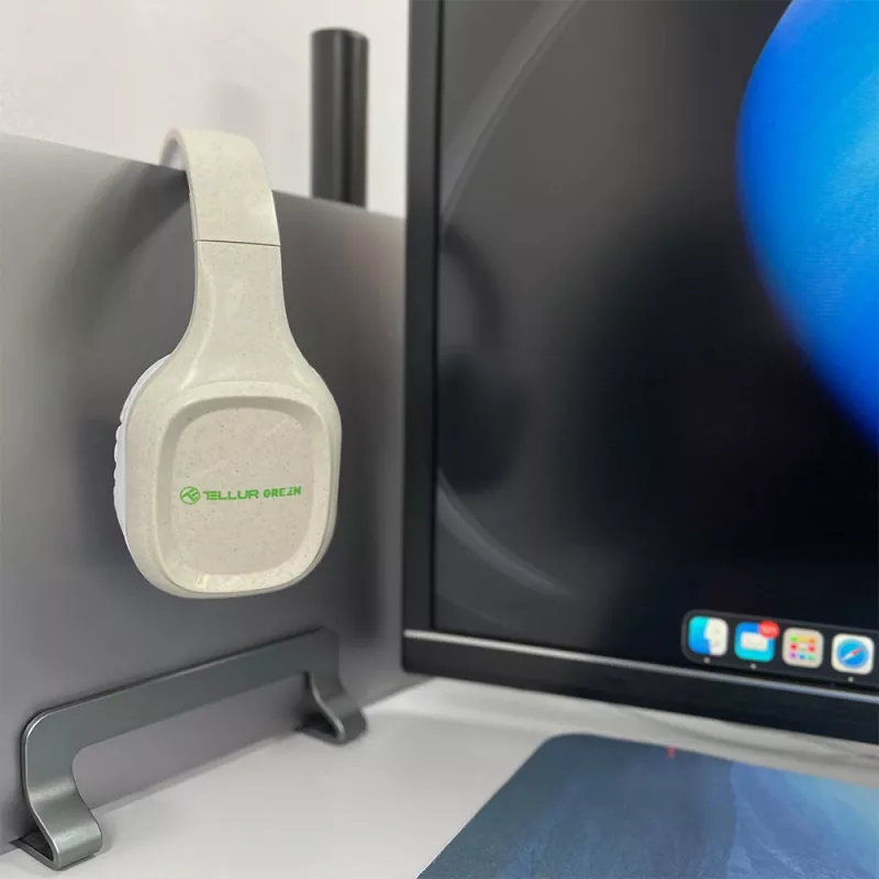 Tellur zaļa Bluetooth pārlika austiņas Pulse salokāmas krēmkrāsas TLL511441