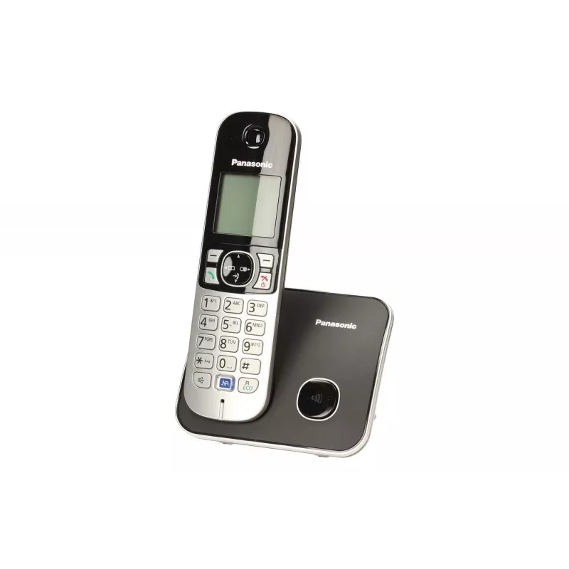 Panasonic KX-TG6811 DECT telefons ar zvanītāja ID, melns