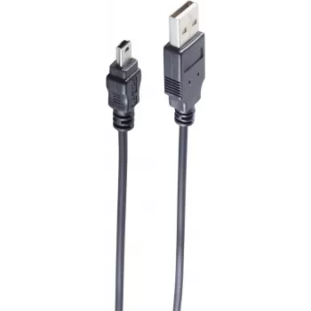 USB kabelis ShiverPeaks BS14-16045 3m USB A Mini-USB B Melns