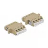 Fibre optic adapter DELOCK LC female to LC female, beige, pack of 2