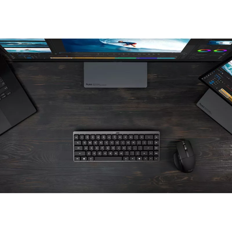 Tastatūra ASUS ProArt KD300 65% mehāniska RGB, USB + RF bezvadu + Bluetooth, melna