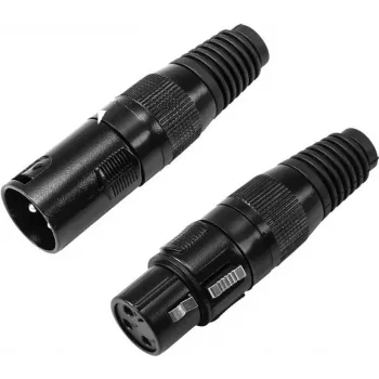 XLR 3 kontaktu savienotājs Omnitronic 30200097 — vīrišķais/sievišķais audio signāla savienotājs