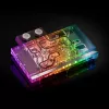 BitsPower Classic VGA ūdens bloks BP-VG3070FE — 125×171,4×28,4 mm, 3‑pin RGB, melns/sudraba/caurspīdīgs