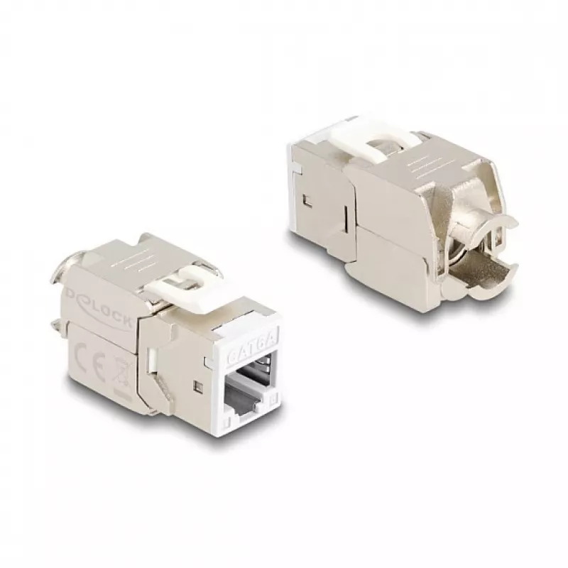 DeLOCK 88119 keystone modulis, plakans balts RJ-45, 10 gab.