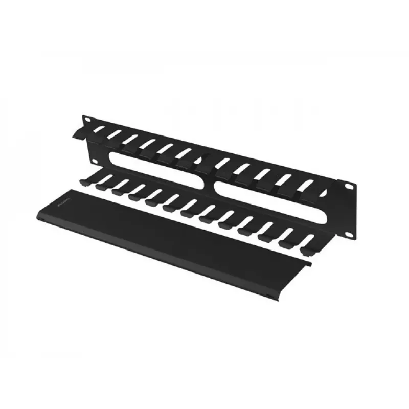 Rack-mount 19 inch 2U kabelis Organizer LANBERG AK-1705-B, Melns