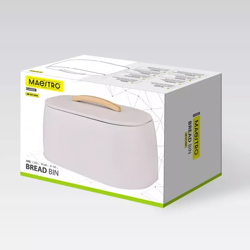 Maizes kaste Maestro MR-1675-BEIGE bēša, maizes uzglabāšanas trauks