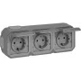 Legrand Plexo jauna APWG 069743L Schuko kontaktligzda 3-virzienu IP44 pelēka 5 (069743L)