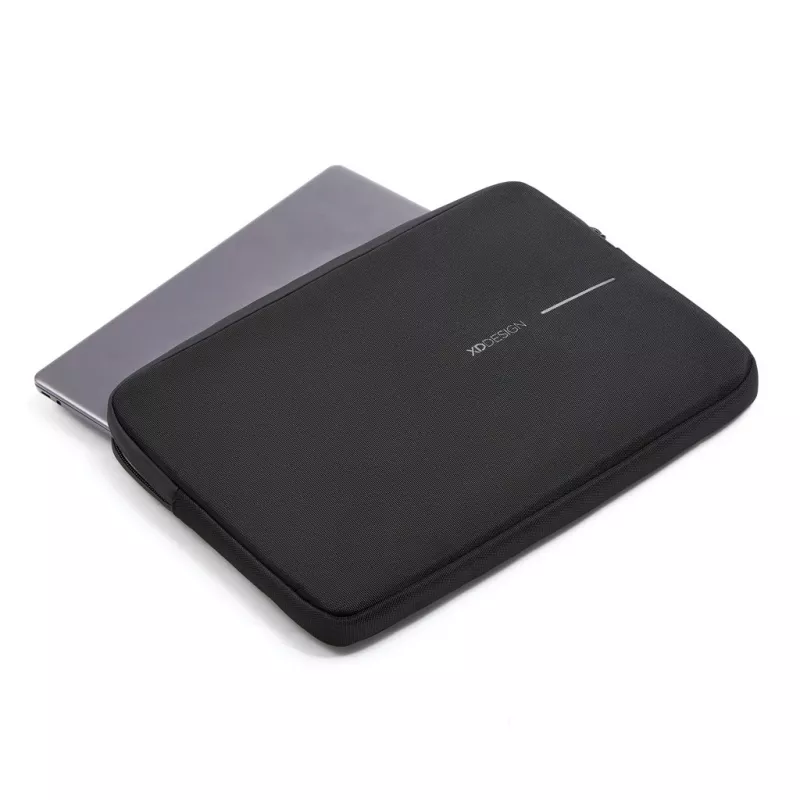 Aizsargājošs klēpjdatora futrālis XDDESIGN P706.201 — 14 collu (35,6 cm), melns, ar rāvējslēdzēju