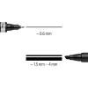 Pastāvīgais marķieris Staedtler Lumocolor permanent duo 348 B melns 1 gab.