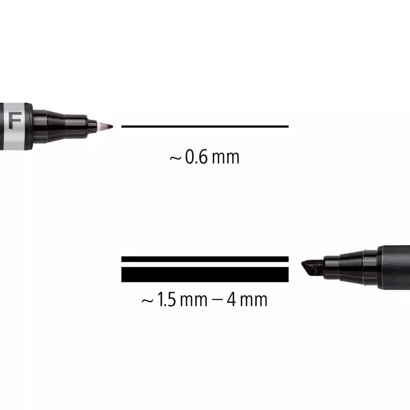 Pastāvīgais marķieris Staedtler Lumocolor permanent duo 348 B melns 1 gab.