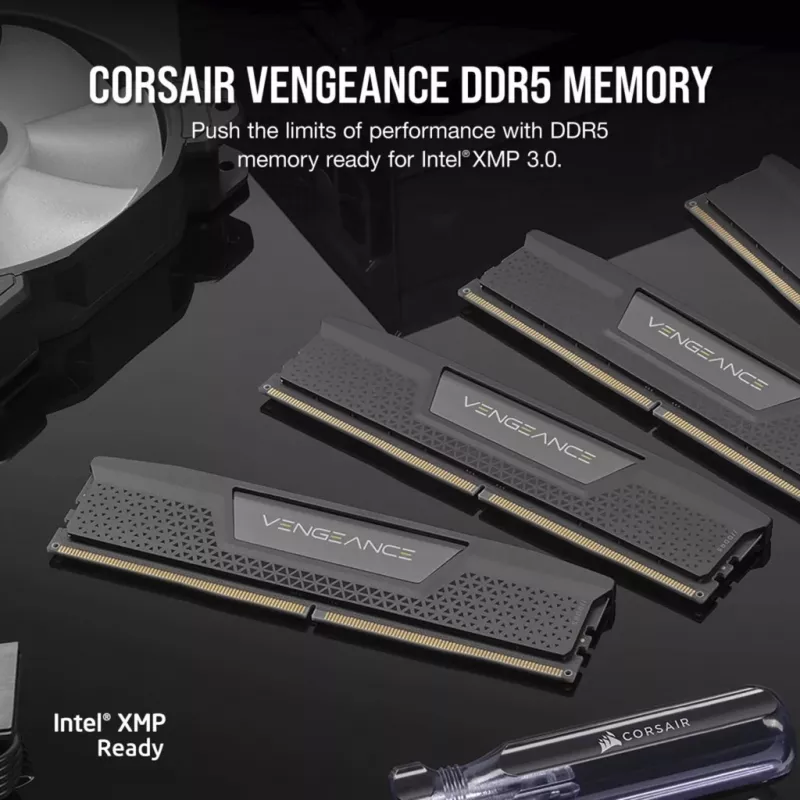 DIMM 96 GB DDR5-5600 (4x 24 GB) Quad-Kit, atmiņa, melna, CMK96GX5M4B5600C40, Vengeance, INTEL XMP