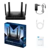 Cudy WR3000 bezvadu maršrutētājs Gigabit Ethernet Divjoslu (2.4 GHz / 5 GHz) Melns