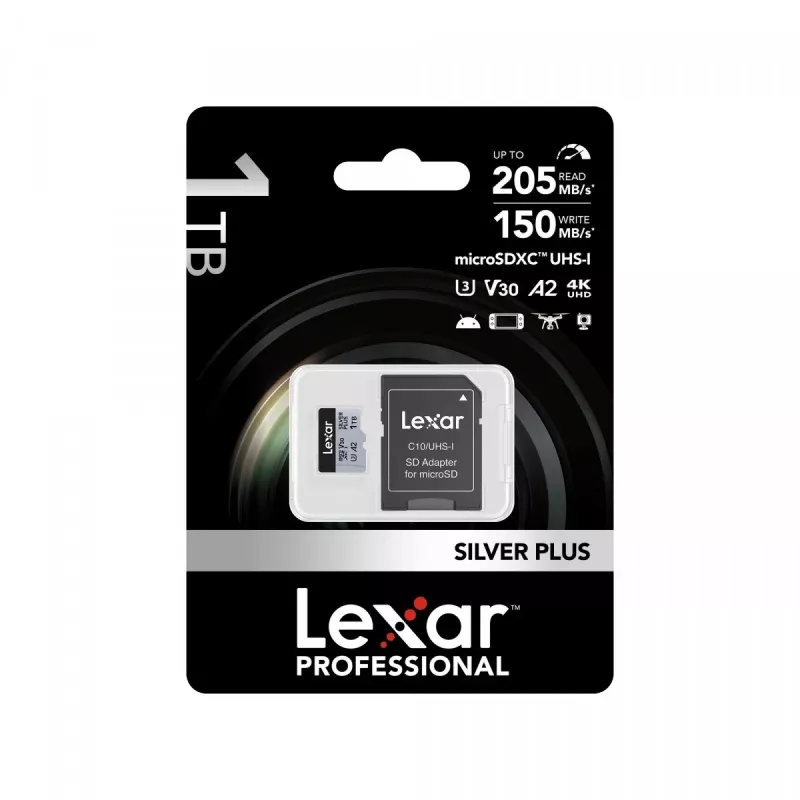 Lexar 1TB UHS-I MicroSDXC SILVER PLUS zibatmiņa