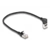Tīkla kabelis DeLOCK RJ45 Cat.6A 0.25m Melns
