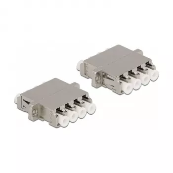 Optisko šķiedru savienotājs DeLOCK LC Quad ligzda pret LC Quad ligzda viendaļīgs