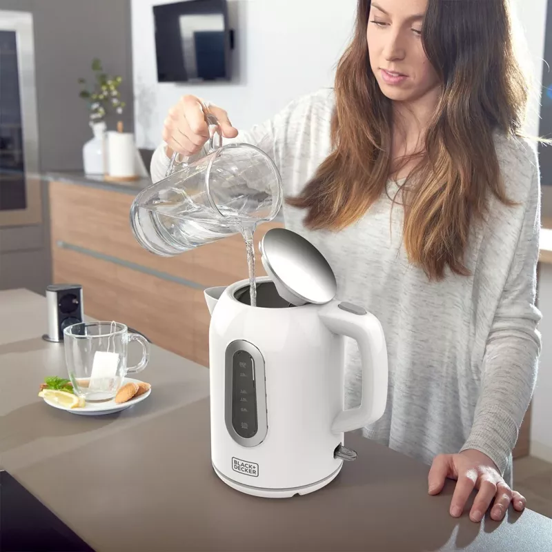 Elektriskā tējkanna Melns & Decker 1.7 L 2200 W Balta