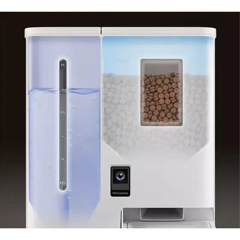 Automātiskā mājdzīvnieku barotava Sponge SPONGE Pet Feeder Smart DUAL — divu trauku viedā barotava mājdzīvniekiem