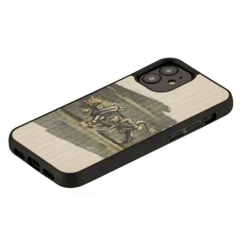 Telefona maciņš Man and Wood iPhone 12 mini — balta vērša dizains