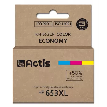 Actis KH-653CR Tinte (aizstāj HP 653XL 3YM74AE; Premium; 18 ml; 300 lapas; krāsaina)